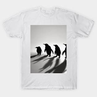 Penguins Shadow Silhouette Anime Style Collection No. 73 T-Shirt